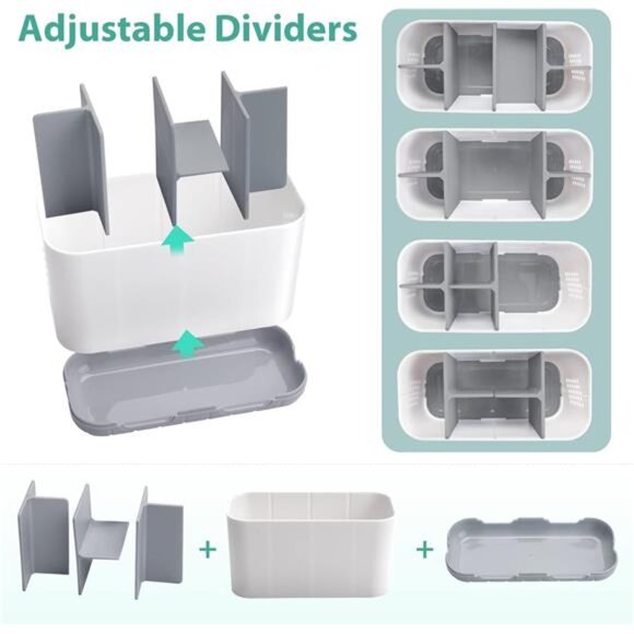 Toothbrush and Toothpaste Holder Drainage for Bathroom Countertop - Picture 4 of 6